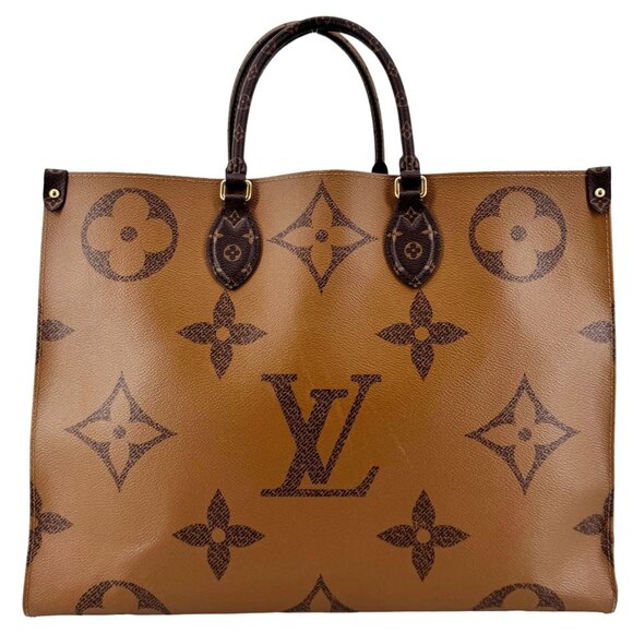 Louis Vuitton  Onthego GM Reverse Monogram Canvas Tote Bag Brown - Picture 5 of 16